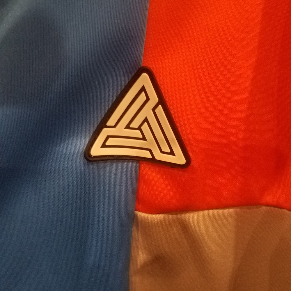 Black Pyramid Gray Blue Orange Speed Track Jacket Sz 2XL - Picture 13 of 14